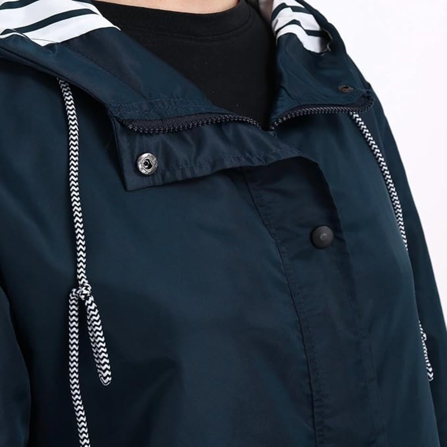 Women Waterproof Long Jacket | Hooded Waist Rain Coat