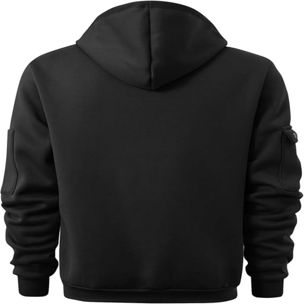 Men’s Winter Hoodie Jacket | Half-Zip, Utility Pockets