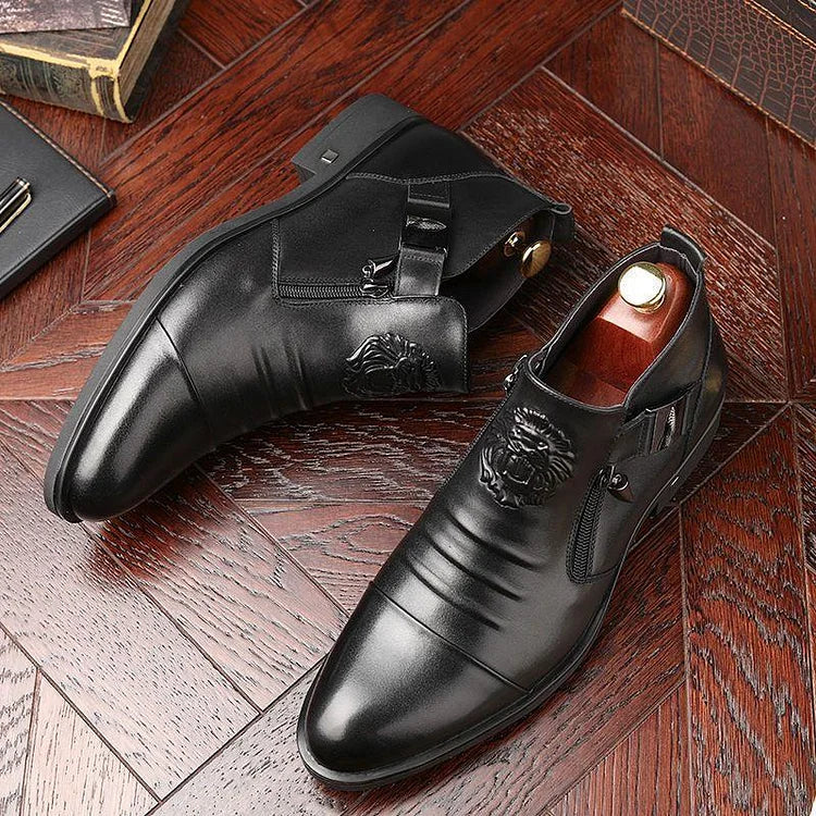 Men's Ankle Dress Boots | Formal Zipper Work Style