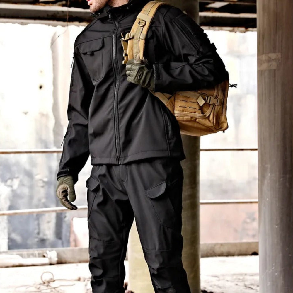 Men's Waterproof Windproof Outdoor Set Softshell Hiking Camping Gear 4