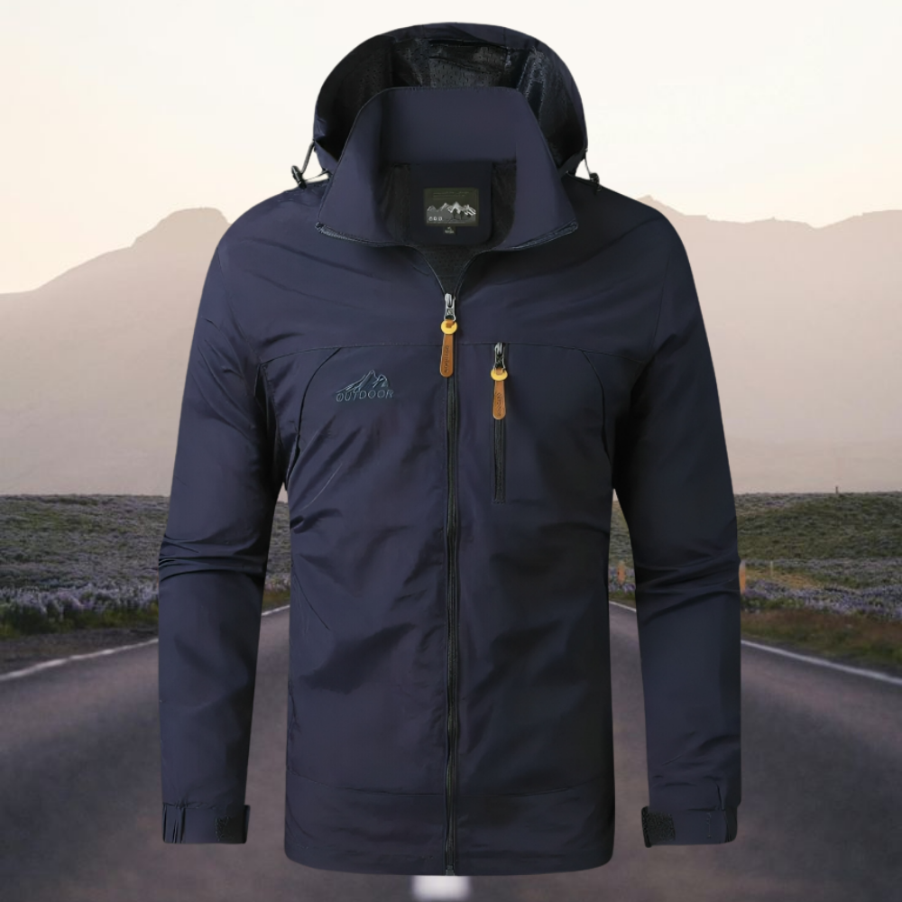 Men’s Waterproof Lightweight Outdoor Jacket Hooded Windproof
