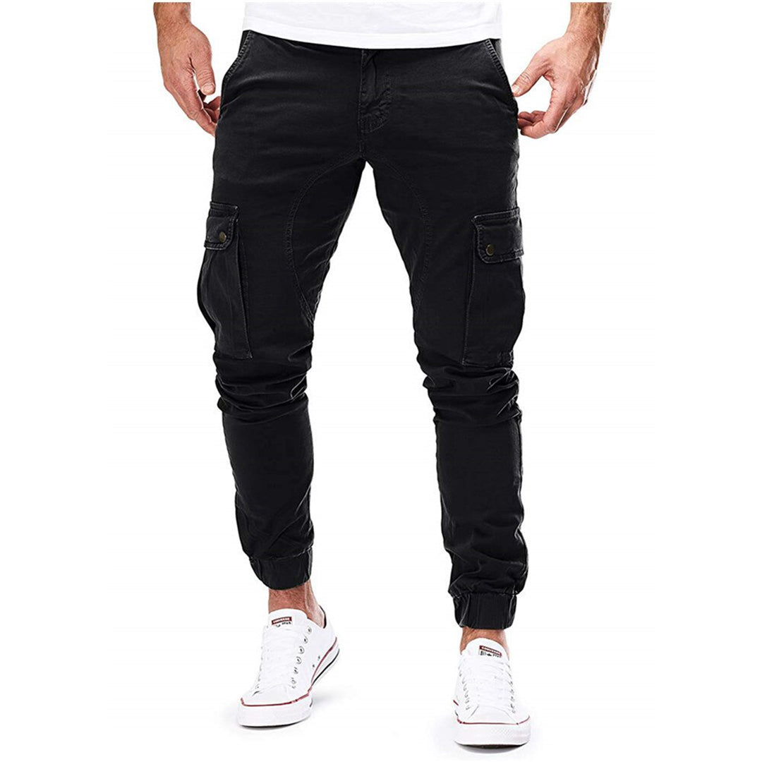 Men’s Cargo Work Jogger Pants | Slim Fit Zip Pockets
