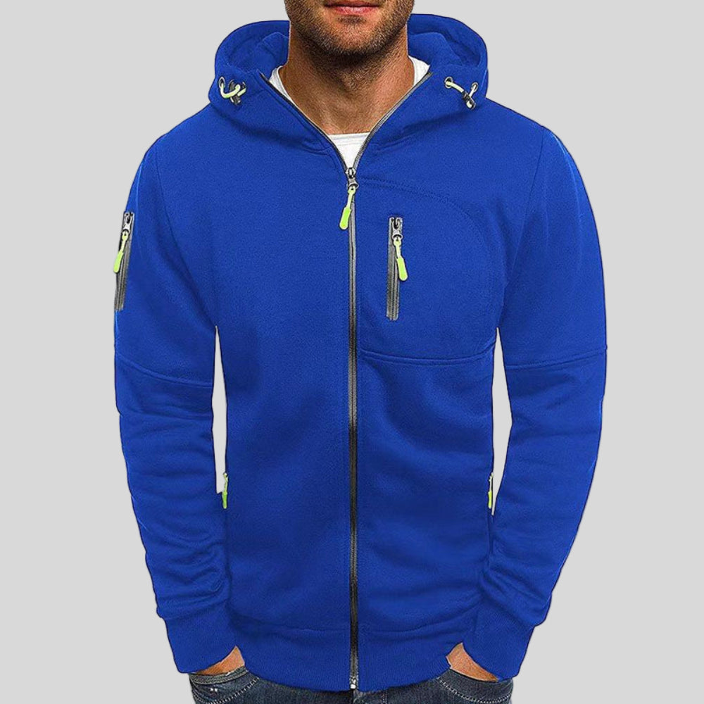 Stylish Zip Up Hoodie Jacket Soft Breathable Fabric Casual Wear 9
