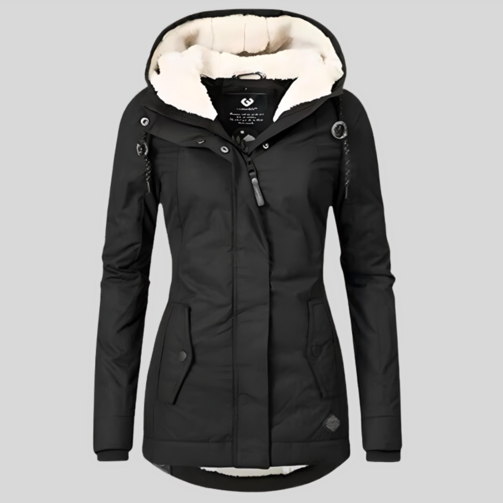 Women Warm Waterproof Winter Jacket Hooded Insulated