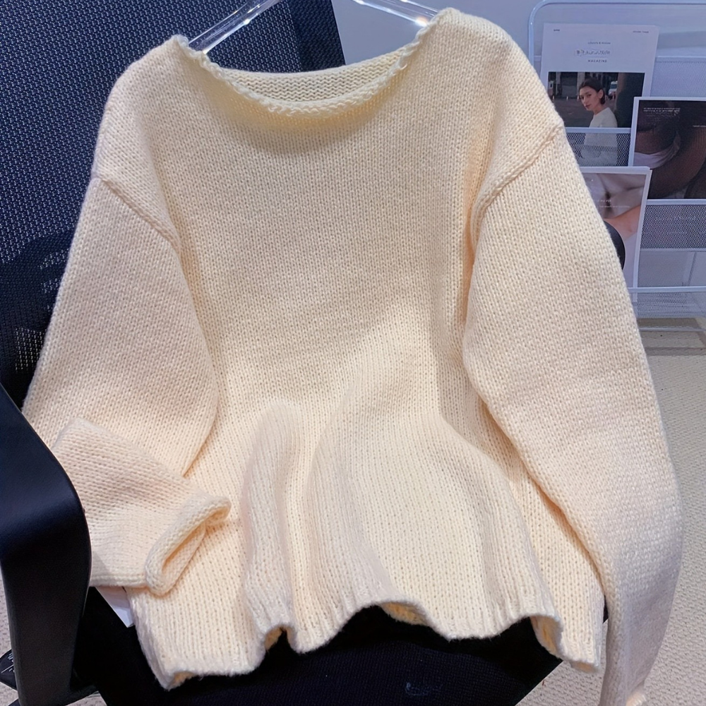 Women's Oversize Knit Sweater Soft Cozy