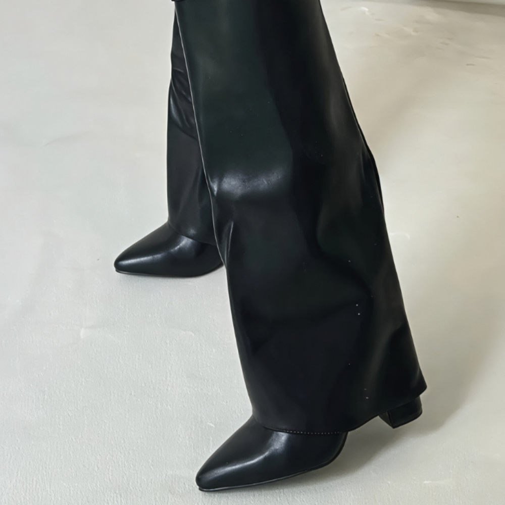 Women's Trendy Stylish Over The Knee Boots Wide Leg Slouch