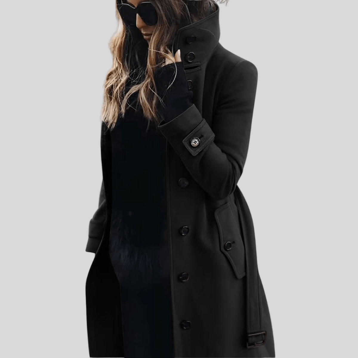 Women's Trench Coat Elegant Warm Stylish Comfortable Outerwear 3