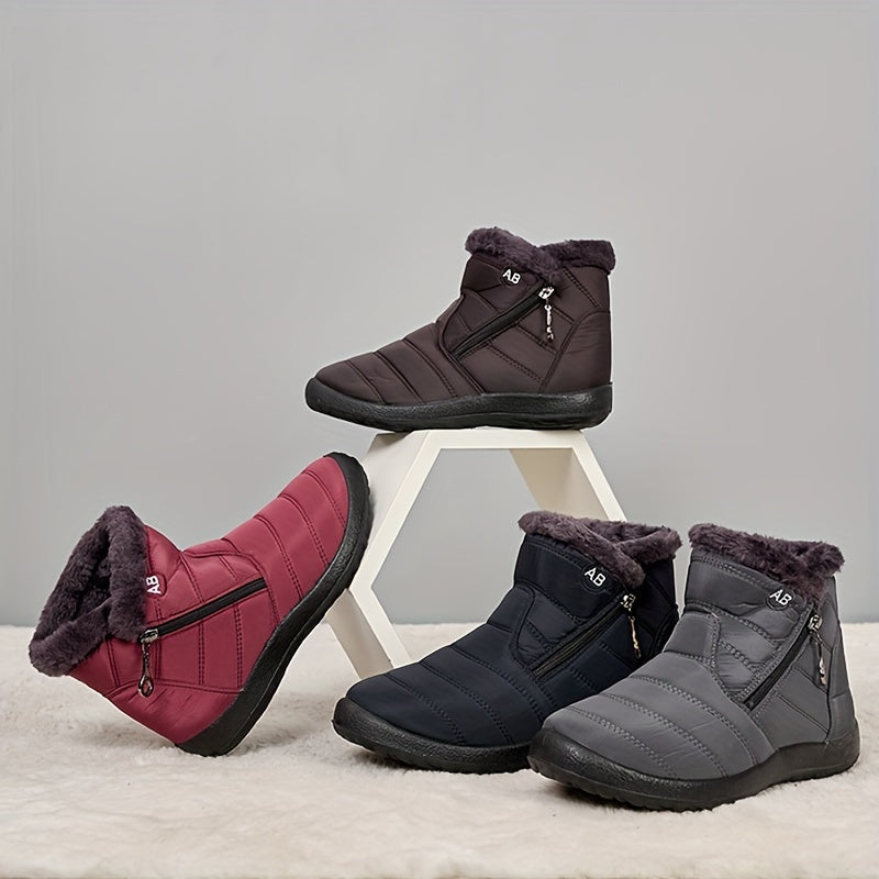 Women's Waterproof Winter Snow Boots | Thermal Slip On-Levorel