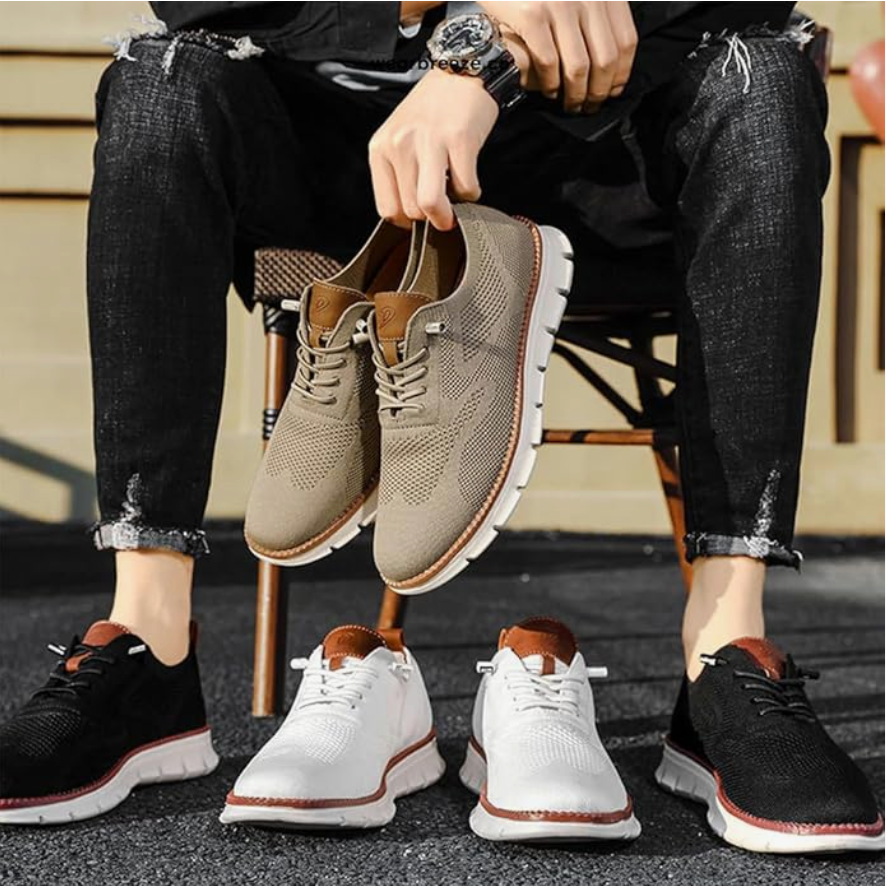 Men’s Walking Knit Sneakers | Lightweight, Work Shoes