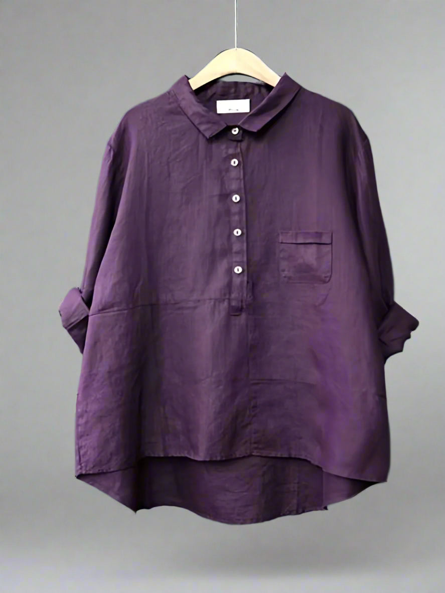 Women's Ribbed Blouse | Casual Loose Long Sleeve