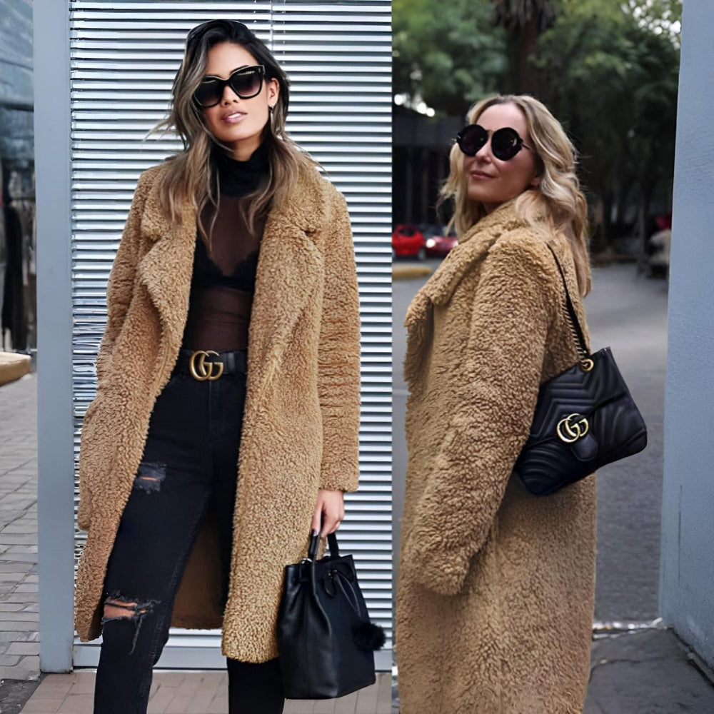 Women’s Oversized Teddy Coat | Long Faux Fur Warm
