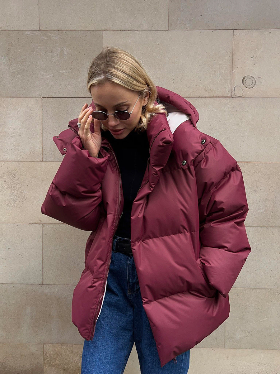 Women's Puffer Jacket | Winter Hooded Weatherproof Coat