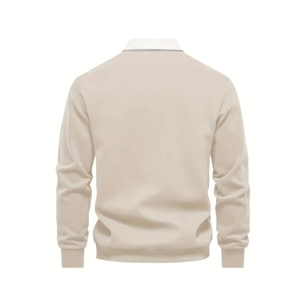 Men’s Casual Long Sleeve Polo Shirt | Designer, Smart-Casual