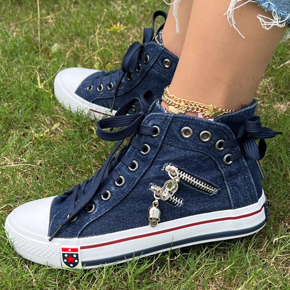 Women's High Top Sneakers | Lace Up, Casual Walking Shoes