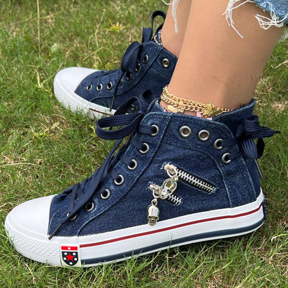 Women's High Top Sneakers | Lace Up, Casual Walking Shoes