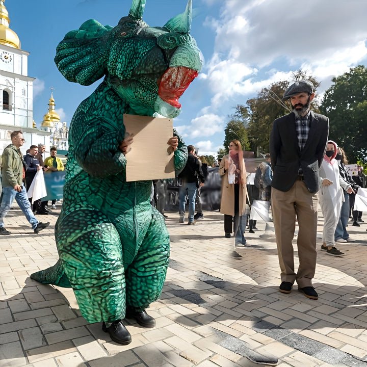 Halloween Inflatable Dinosaur Triceratops Suit