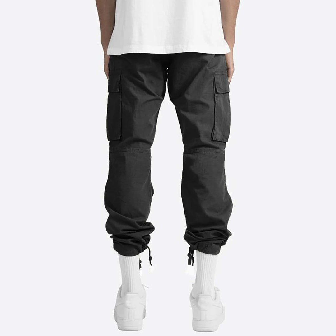 Men's Cargo Pants | Wide Leg Work Trousers with Zipper Pockets