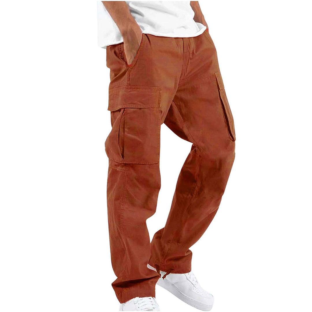 Men's Cargo Pants | Wide Leg Work Trousers with Zipper Pockets