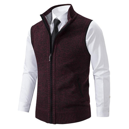 Men’s Knitted Zip-Up Vest | Chunky Knit Waistcoat