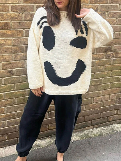 Women's Oversized Knit Sweater | Chunky Crochet Jumper