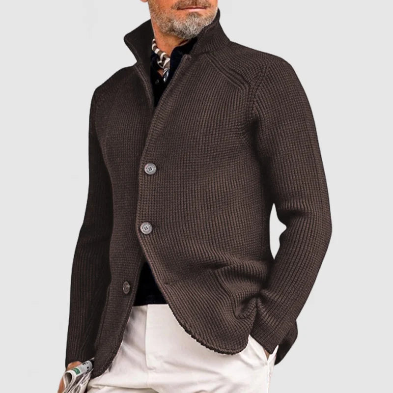 Men's Knitted Cardigan Jacket | Long Sleeve Button Up