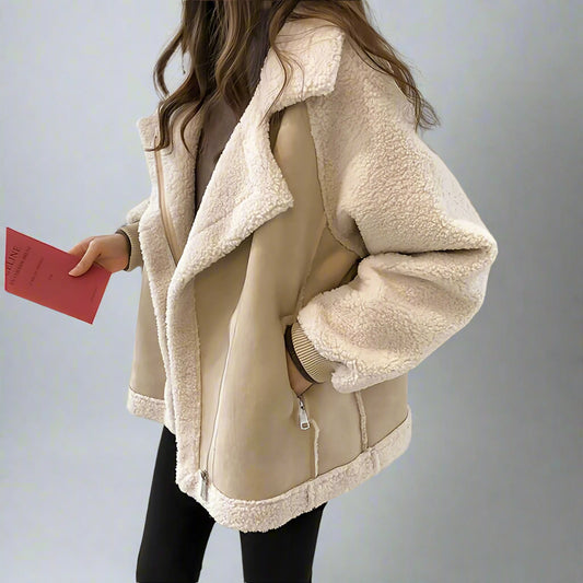 Women’s Fluffy Winter Teddy Jacket | Oversized Warm Coat