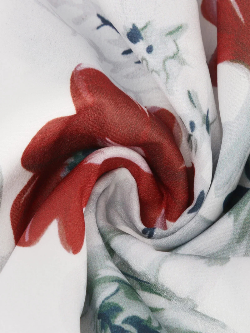 Women's Summer Maxi Dress | Floral Puff Sleeve