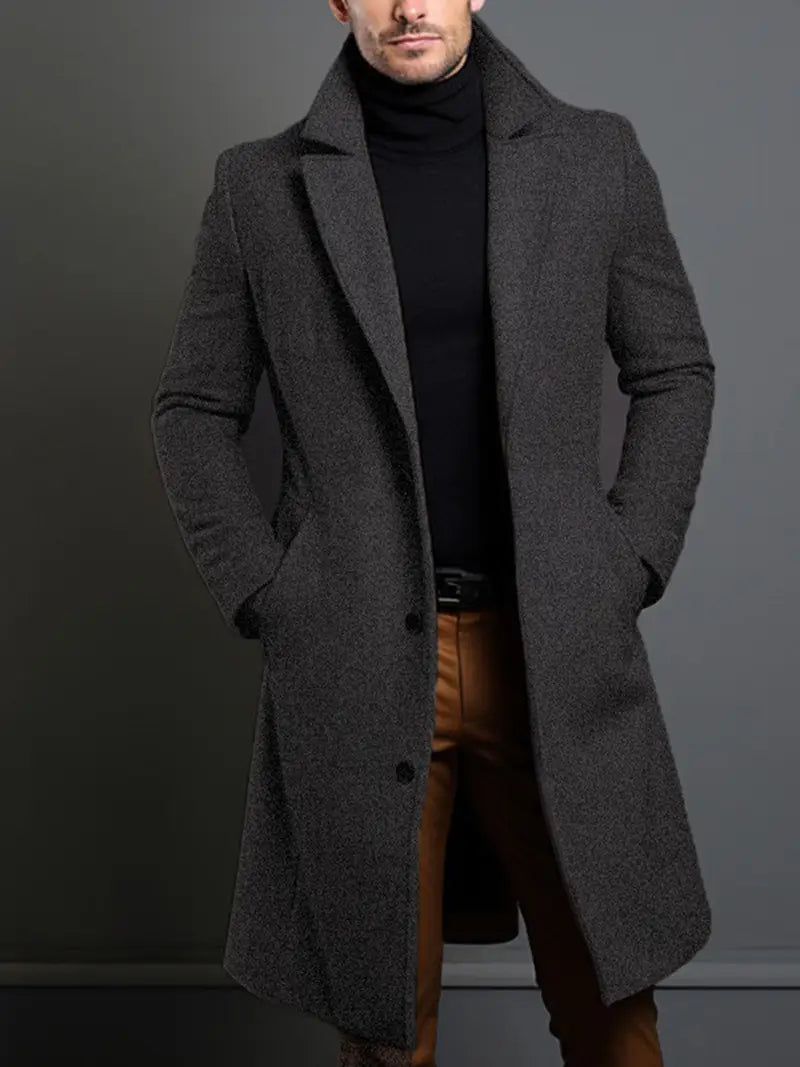 Men's Winter Trench Coat | Long, Oversized