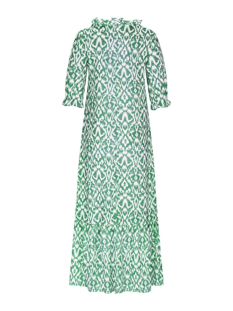 Women's Summer Maxi Dress | Floral Puff Sleeve