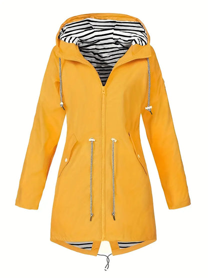Women's Waterproof Lightweight Parka Coat | Hooded, Zip-up
