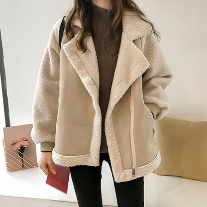 Women’s Fluffy Winter Teddy Jacket | Oversized Warm Coat