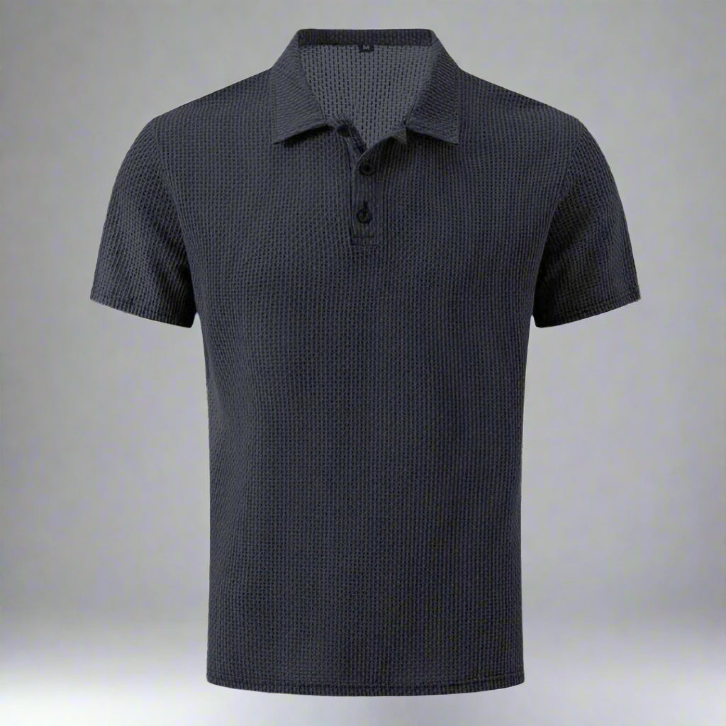 Men’s Casual Polo T Shirt | Short Sleeve Textured Style