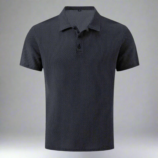 Men’s Casual Polo T Shirt | Short Sleeve Textured Style