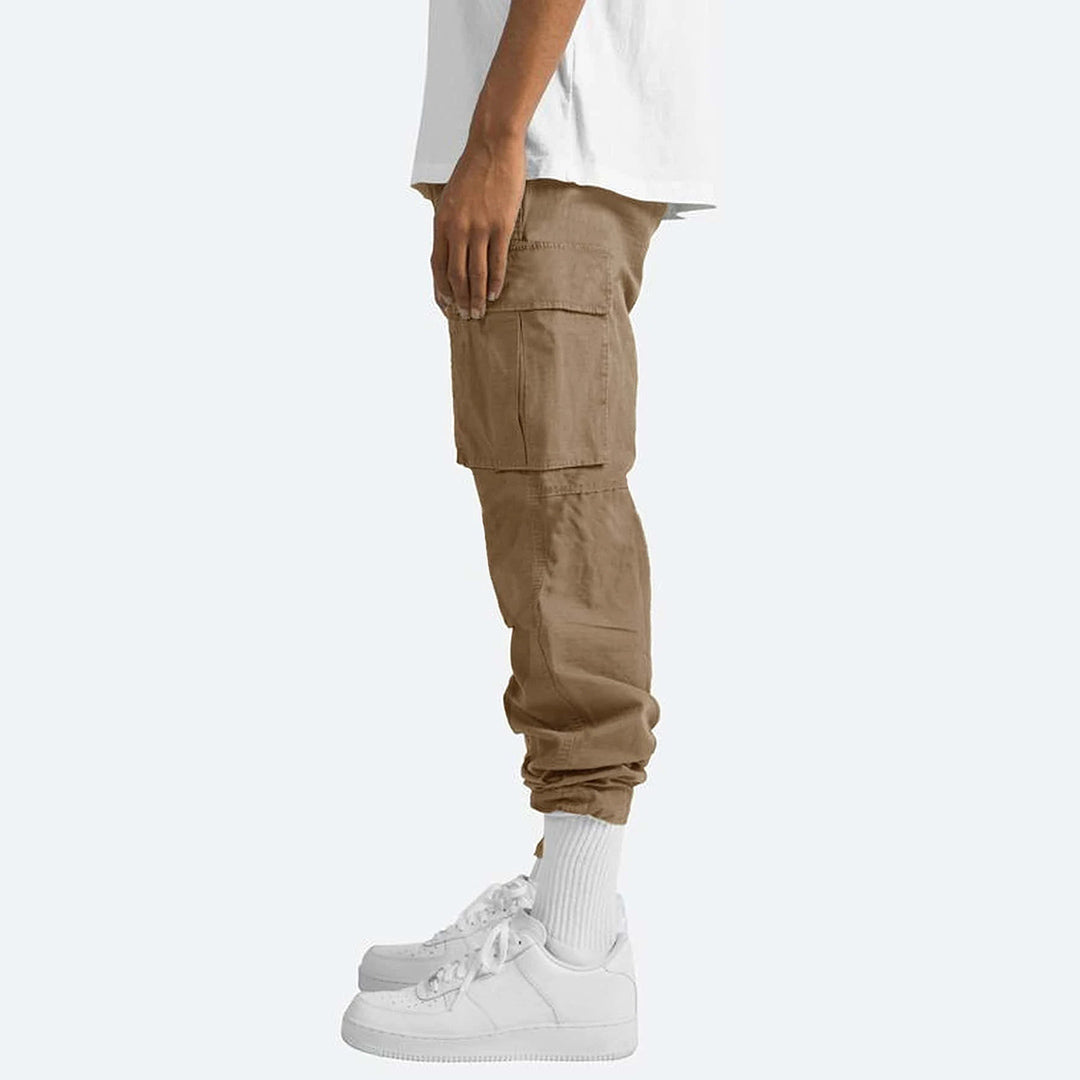 Men's Cargo Pants | Wide Leg Work Trousers with Zipper Pockets