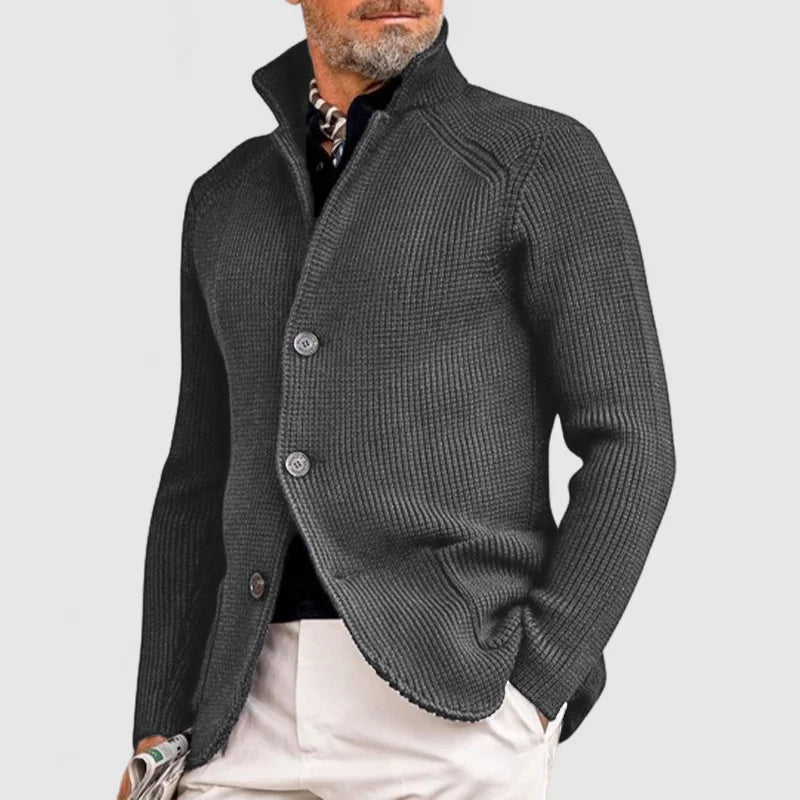 Men's Knitted Cardigan Jacket | Long Sleeve Button Up