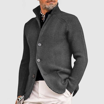Men's Knitted Cardigan Jacket | Long Sleeve Button Up