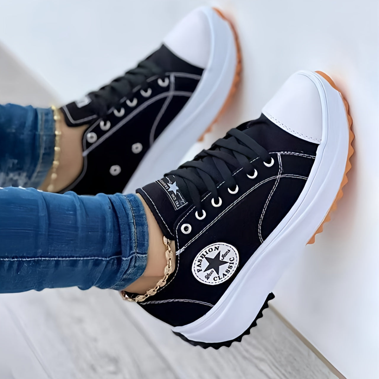 Women's Platform Walking Sneakers | Grip Sole Slip On