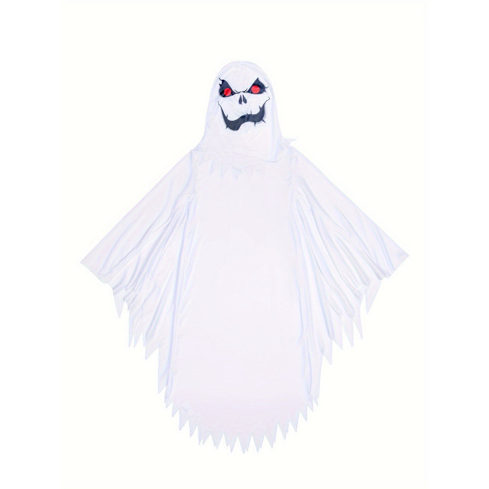 Halloween Ghost Costume Kids with Hooded Cape