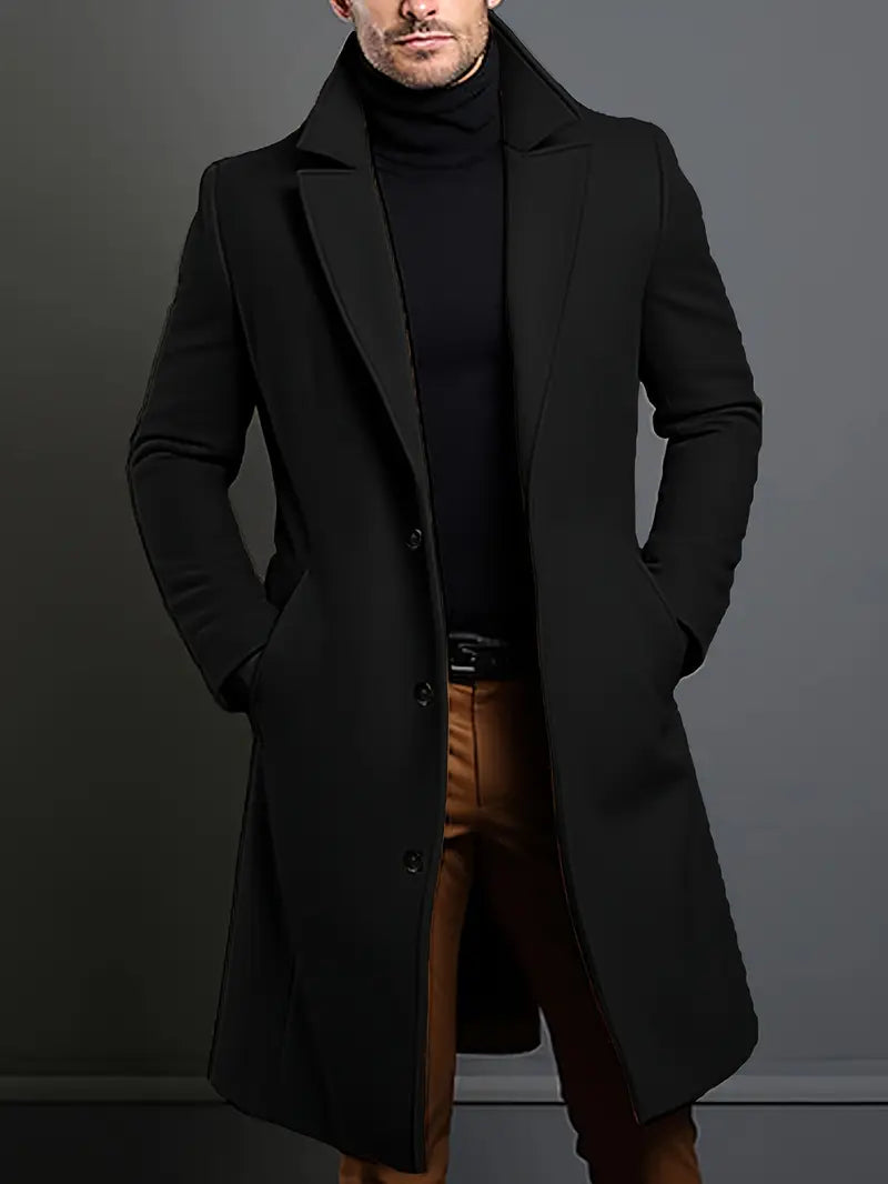 Men's Winter Trench Coat | Long, Oversized