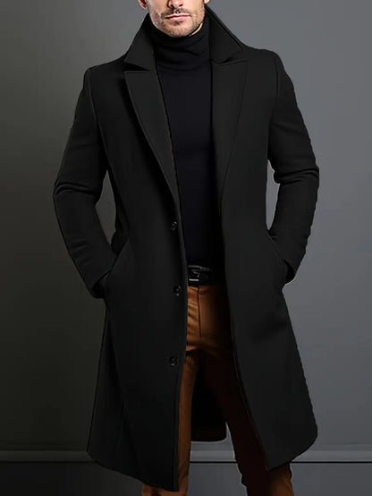 Men's Winter Trench Coat | Long, Oversized