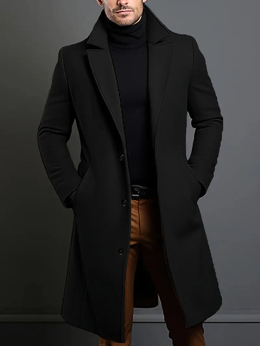Men's Winter Trench Coat | Long, Oversized