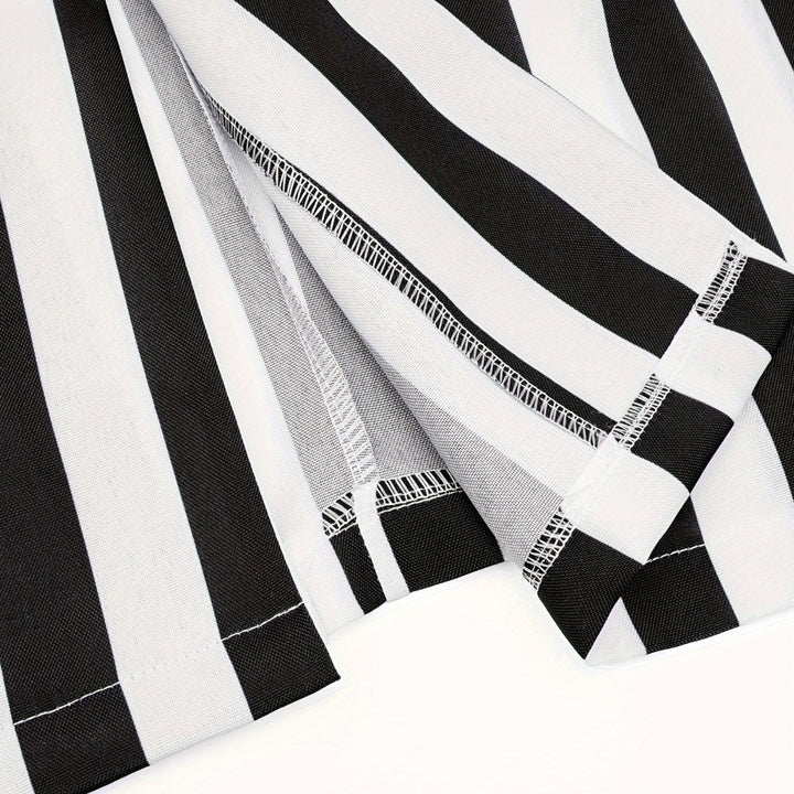 Halloween Costume Men Black White Stripe Suit