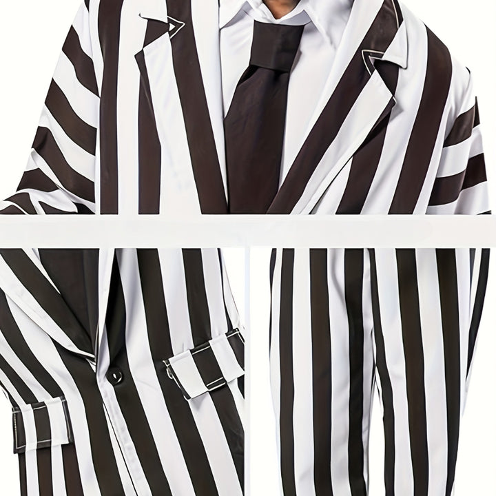 Halloween Costume Men’s Striped Suit Outfit
