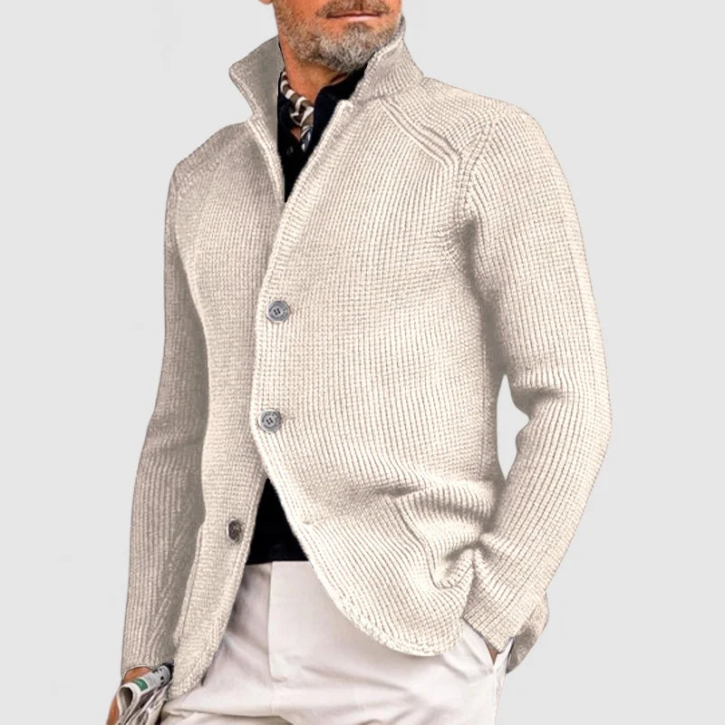 Men's Knitted Cardigan Jacket | Long Sleeve Button Up