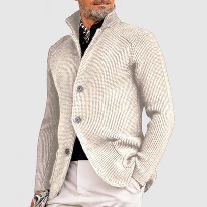 Men's Knitted Cardigan Jacket | Long Sleeve Button Up