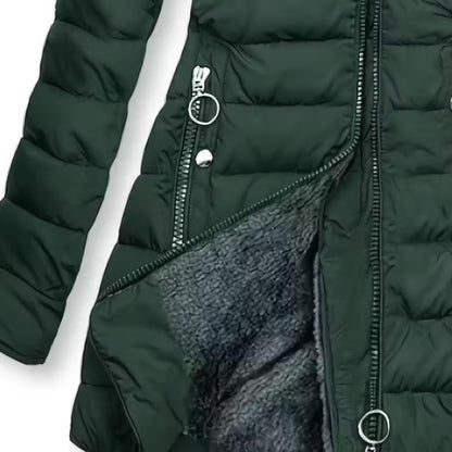 Women’s Hooded Puffer Winter Coat | Warm Faux Fur Lined