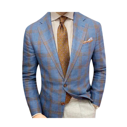 Men's Lightweight Plaid Blazer | Slim Fit, Formal