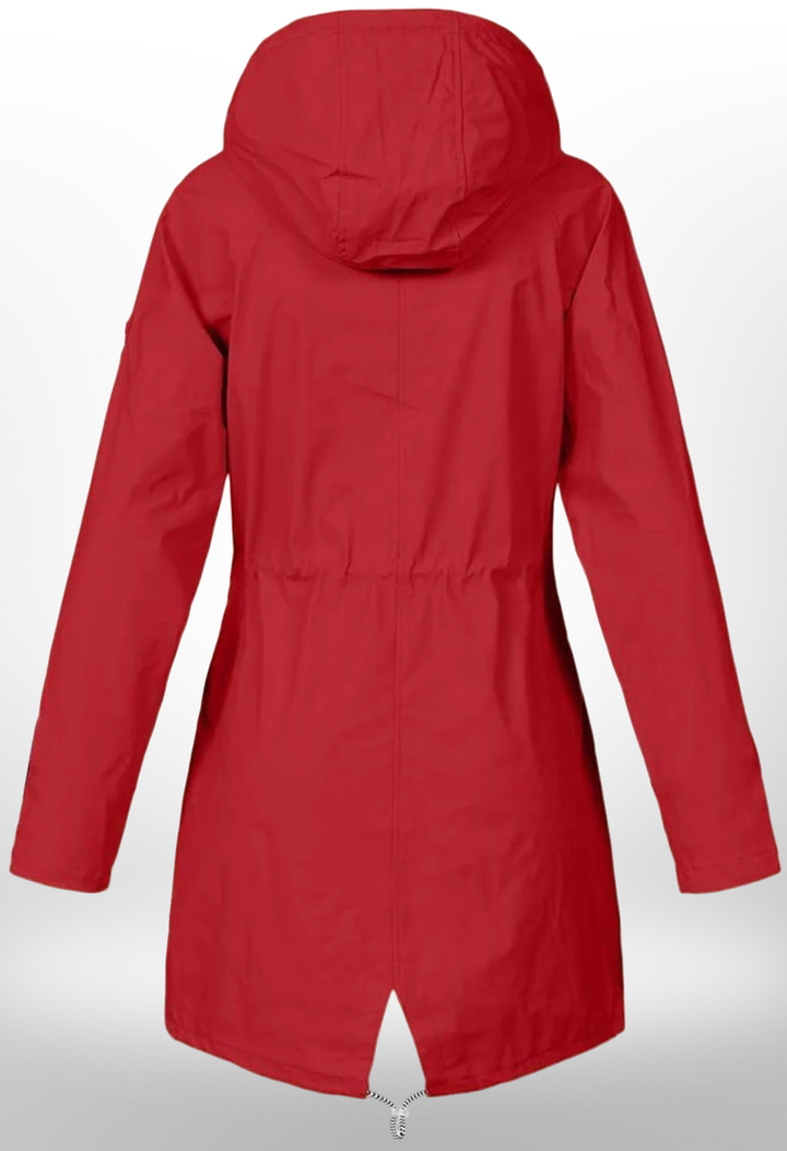 Women Waterproof Long Jacket | Hooded Waist Rain Coat