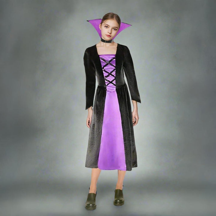 Halloween Kids Vampire Costume Long Dress