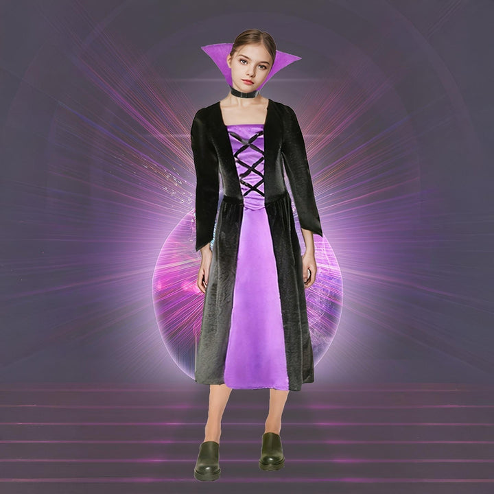 Halloween Kids Vampire Costume Long Dress